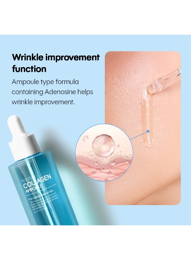 TENZERO Moisture Collagen Ampoule 110ml - Large Size K-Beauty Face Serum with Hydrolyzed Marine Collagen for Intense Hydration, Skin Firming, Anti-Aging & Wrinkle Care - Radiant Glass Skin Glow Serum - Image 4